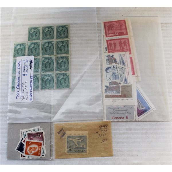 CANADIAN AND WORLD STAMPS, POSTAGE AND OTHER TYPES