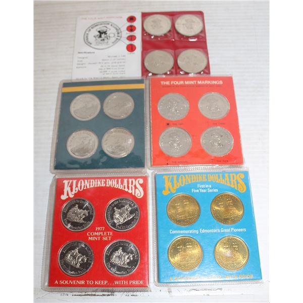 5 SETS OF EDMONTON KLONDIKE DOLLARS