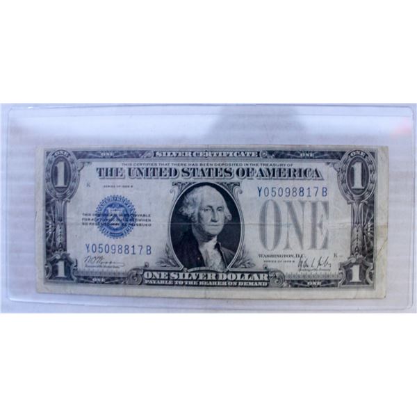 1928 US ONE DOLLAR SILVER CERTIFICATE BANKNOTE