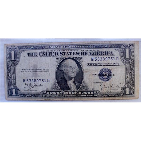 1935 US ONE DOLLAR SILVER CERTIFICATE BANKNOTE