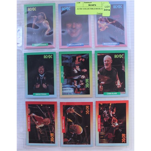 AC/DC COLLECTIBLE ROCK CARDS