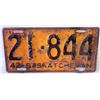 Image 1 : 1942 SASKATCHEWAN LICENCE PLATE