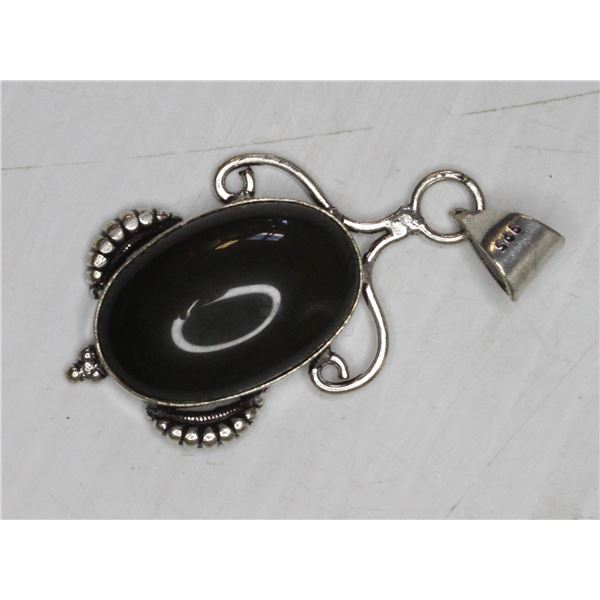 #6-NATURAL OBSIDIAN PENDANT