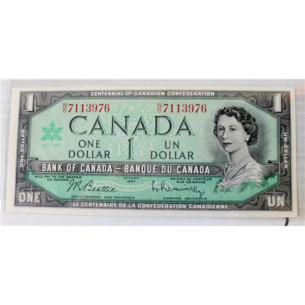1867-1967 BANK OF CANADA $1 DOLLAR UNCIRCULATED