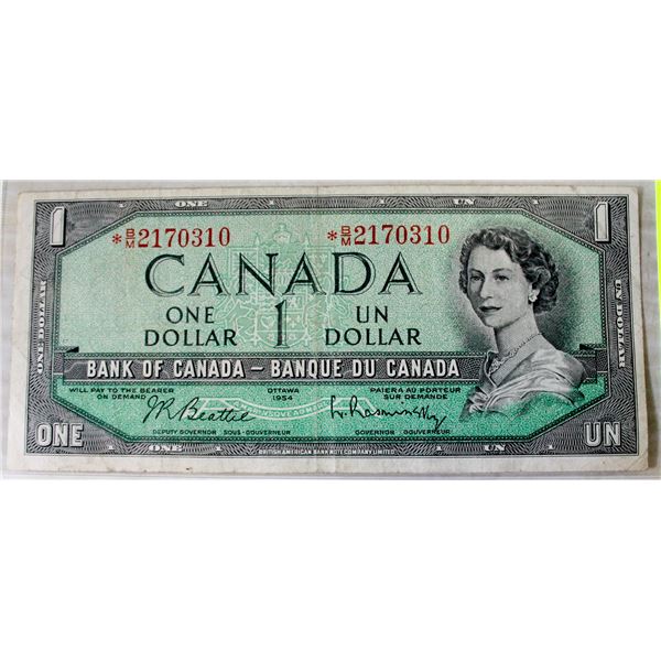 1954 REPLACEMENT *B/M BANK OF CANADA $1 DOLLAR