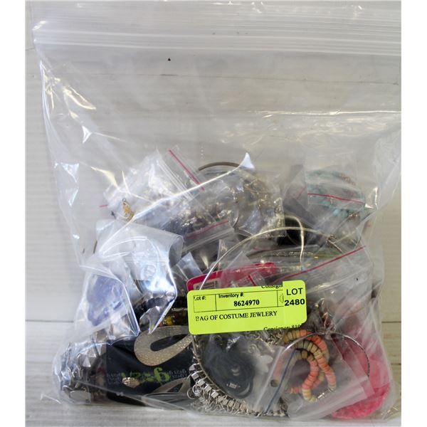 BAG OF COSTUME JEWLERY