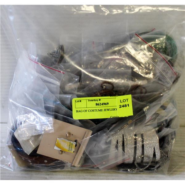 BAG OF COSTUME JEWLERY