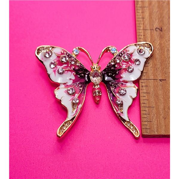 10)  GOLD TONE WITH RHINESTONE AND ENAMEL