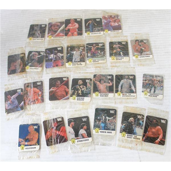 23 X 1980'S HOSTESS WWF STICKERS