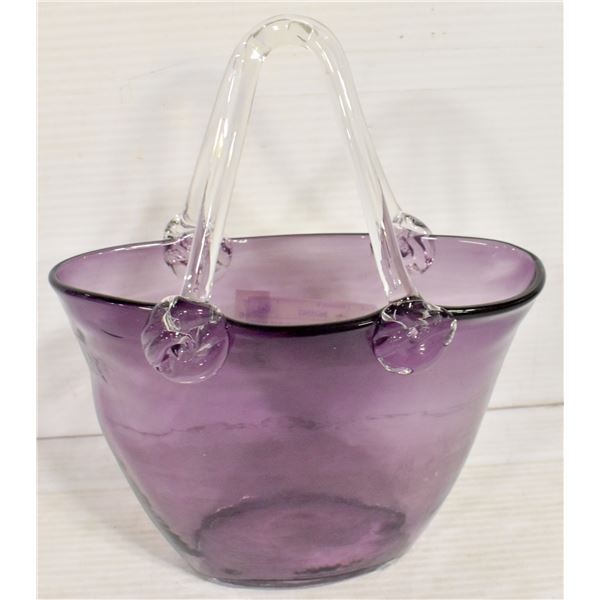 AMETHYST COLOURED PURSE VASE