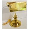 Image 1 : VINTAGE SOLID BRASS BANKERS DESK LAMP - TILT