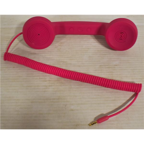 BOX WITH BRIGHT PINK CELL PHONE HAND-HELD