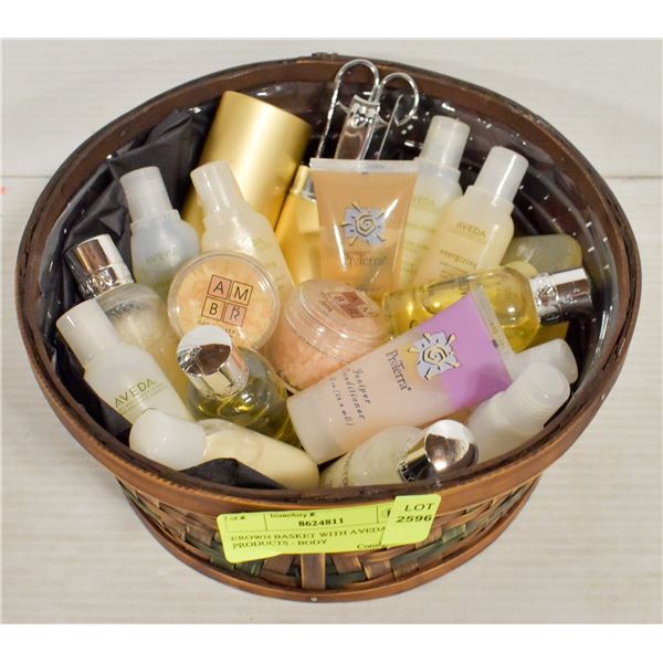 BROWN BASKET WITH AVEDA PRODUCTS - BODY