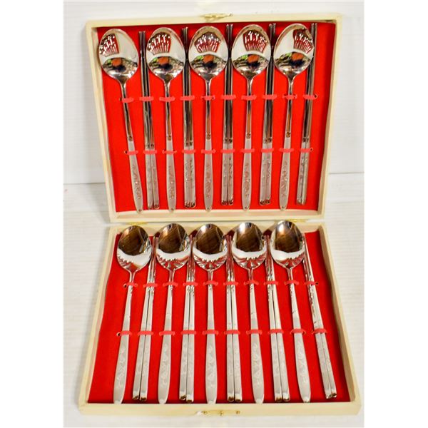 KOREAN STYLE POLISHED STAINLESS STEEL SPOON