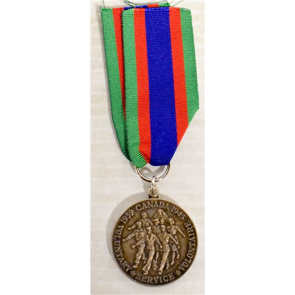 WWII SILVER CANADA VOLUNTARY SERVICE MEDAL
