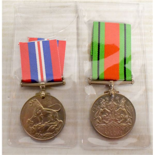 WWII GREAT BRITAIN PAIR OF WAR MEDALS