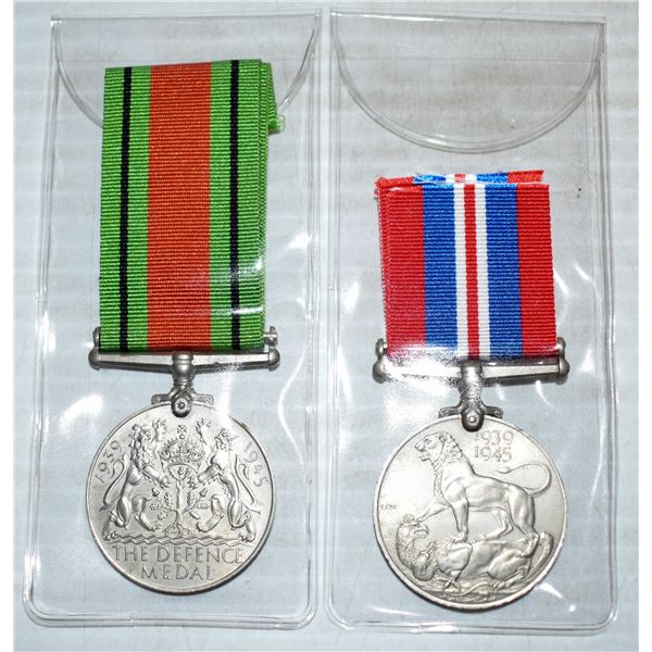 WWII GREAT BRITAIN PAIR OF WAR MEDALS