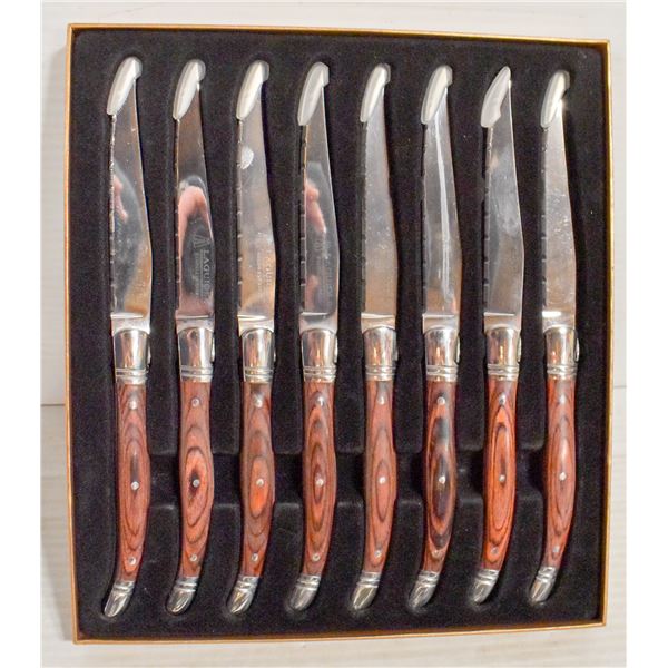 NEW LAGUIOLE 8-PIECE HAND FINISHED STAINLESS