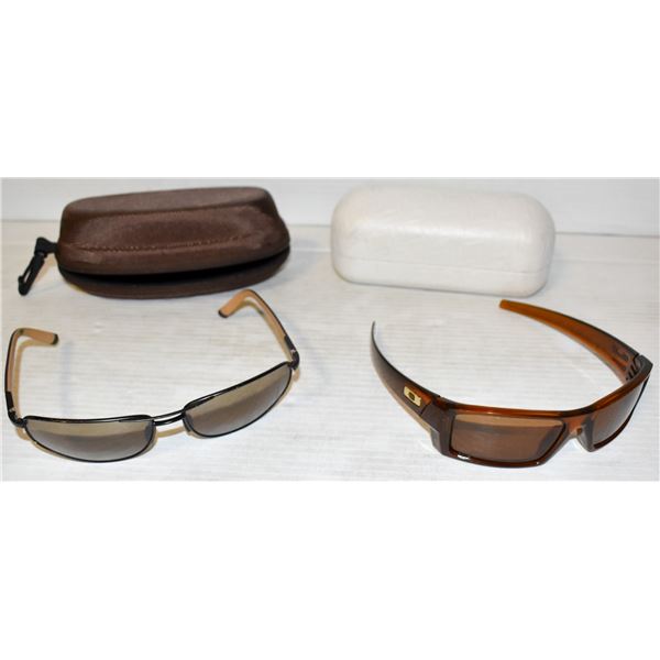 OAKLEY AND MAUI JIM SUNGLASSES TOGETHER IN CASES