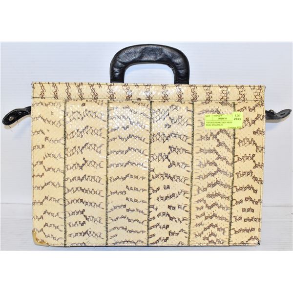 VINTAGE SNAKESKIN BRIEFCASE REAL SNAKESKIN