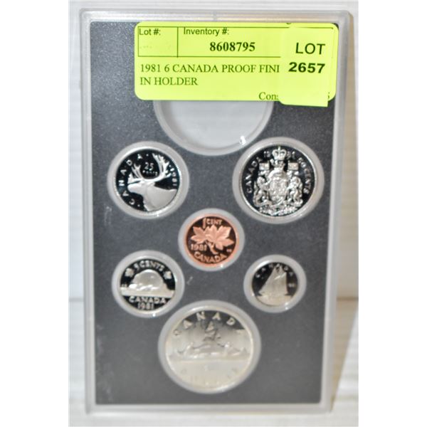 1981 6 CANADA PROOF FINISH COINS IN HOLDER