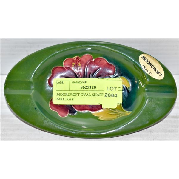 MOORCROFT OVAL SHAPED ASHTRAY