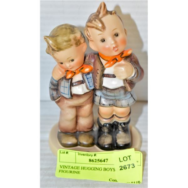 VINTAGE HUGGING BOYS HUMMEL FIGURINE
