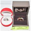 Image 1 : MULTI STONE RING & SOLITAIRE RING IN BOXES TOGETHE