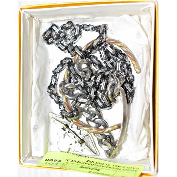 MENS NECKLACE,BRACELET AND EAGLE ALL TOGETHER