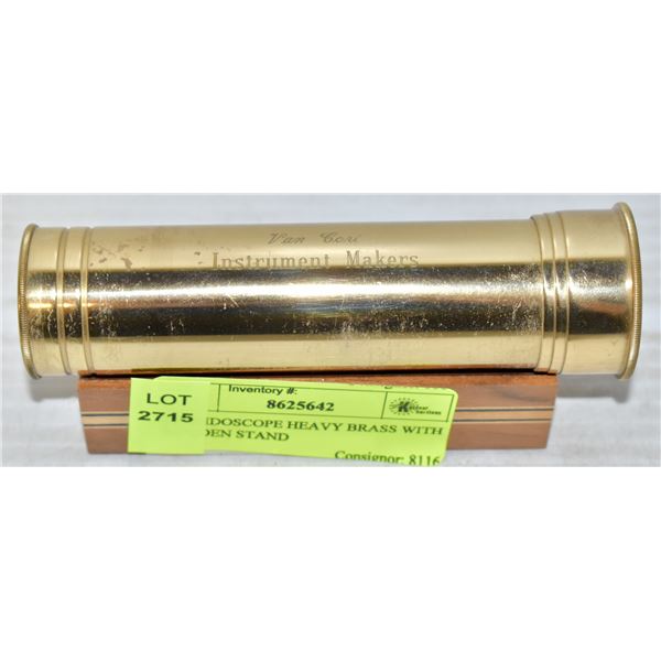 KALEIDOSCOPE HEAVY BRASS WITH WOODEN STAND