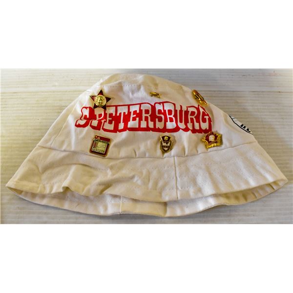 ST PETERSBURG HAT WITH RUSSIAN PINS ALL TOGETHER