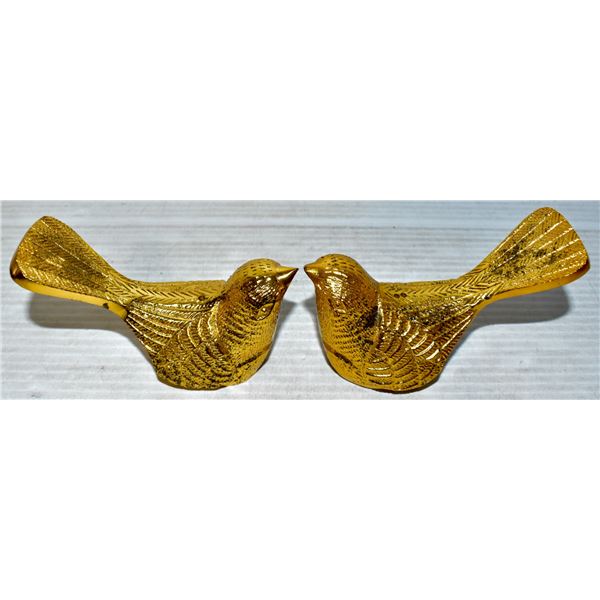 LARGE GOLDEN BIRDS S& PEPPER SET