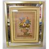 Image 1 : FRAMED & MATTED FLORAL PRINT