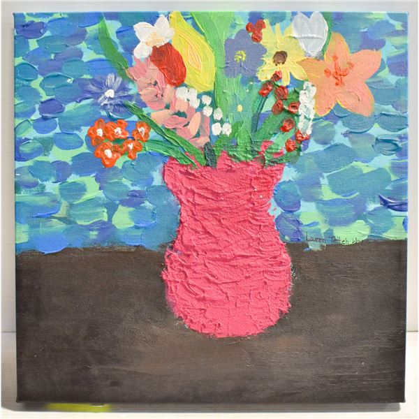 VAN GOGH INSPIRED ACRYLIC ON CANVAS 17 X 17