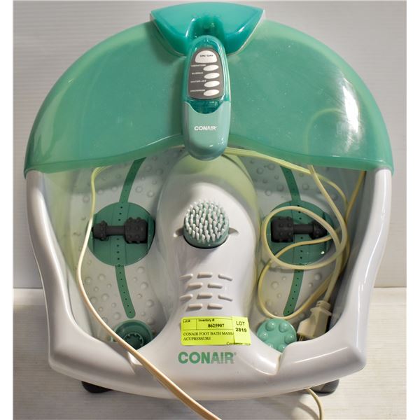 CONAIR FOOT BATH MASSAGER, + ACUPRESSURE