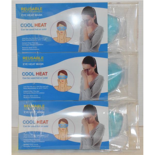 3 NEW COOL HEAT EYE HEAT / COOLING PADS - HELPS W/