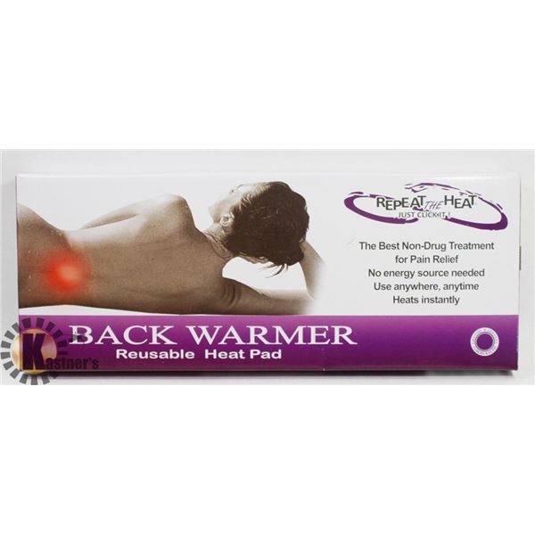 NEW REPEAT THE HEAT REUSABLE BACK HEAT PAD
