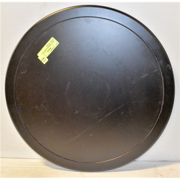 LARGE ESPRESSO WOOD LAZY SUSAN - STURDY