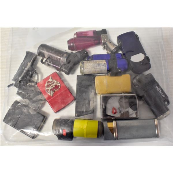 14 ZIPPO LIGHTERS ETC - AS IS