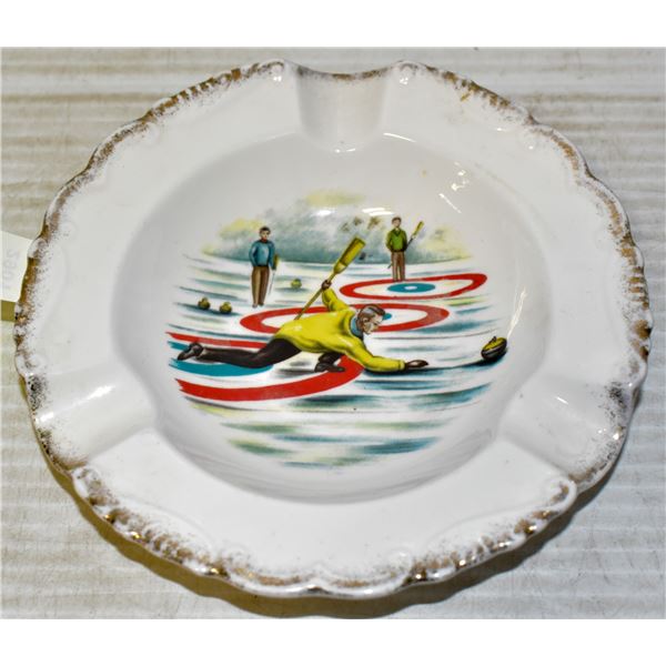 ROYAL ALBERT CURLING ASHTRAY FINE CHINA ASHTRAY