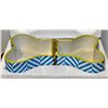 Image 1 : CERAMIC BONE SHAPED DOG BOWL SET NEW IN BOX.