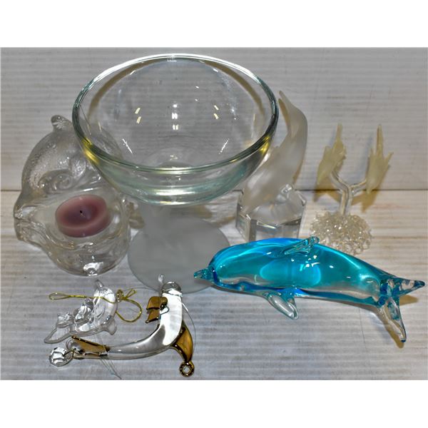 LOT CRYSTAL DOLPHINS