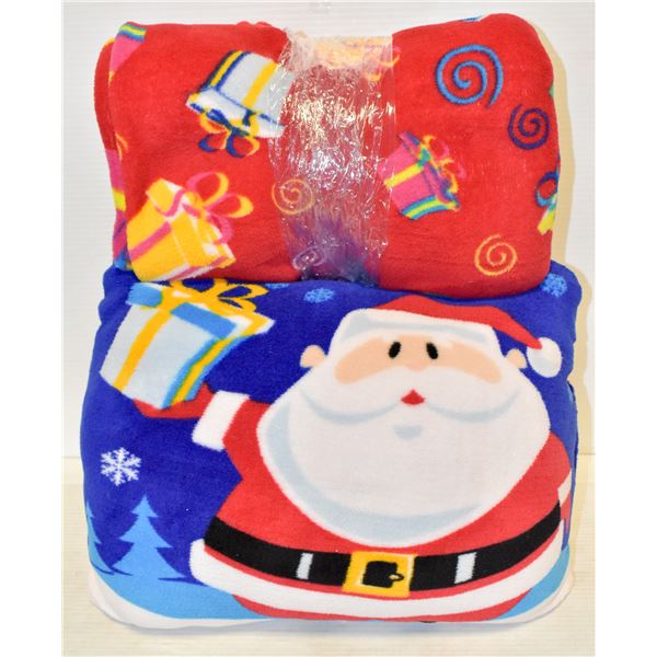 BOX WITH RED DECORATIVE PLUSH PILLOW & PLUSH