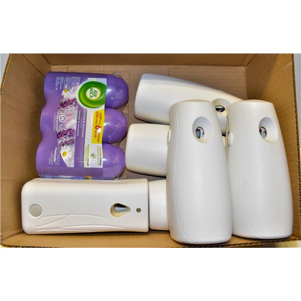 BOX WITH 6 AIRWICK SCENT DISPENSERS AND PACK