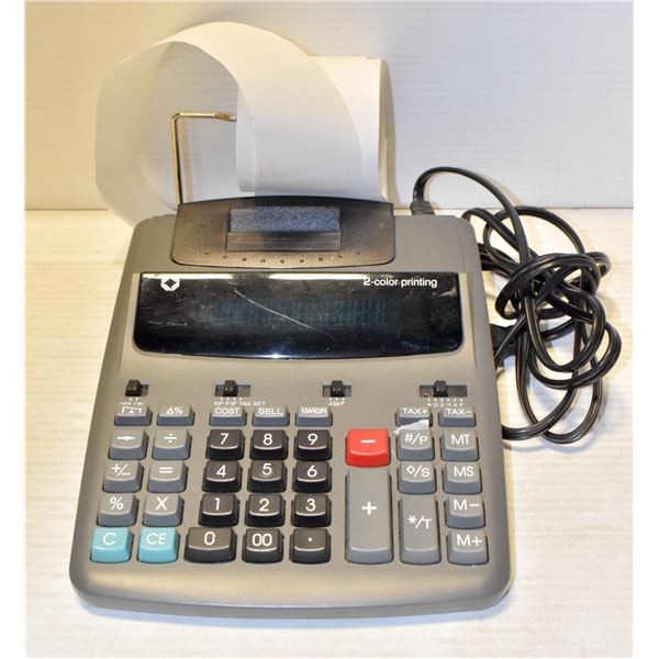 DESKTOP PRINTING CALCULATOR WITH PAPER AND