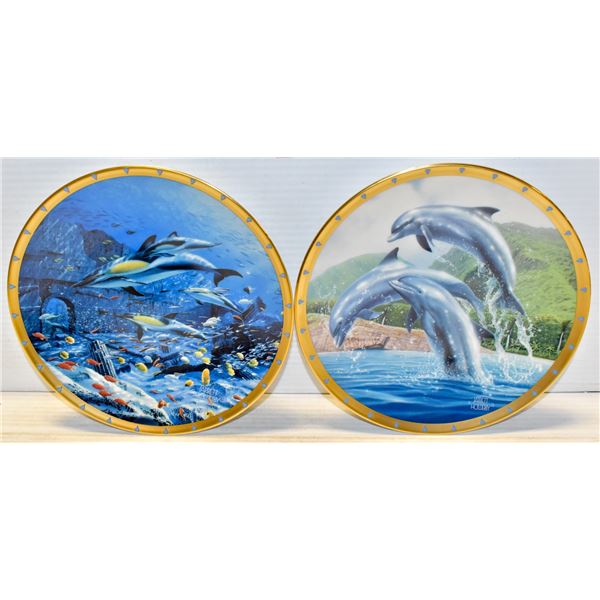 2 LENOX DOLPHIN PLATES