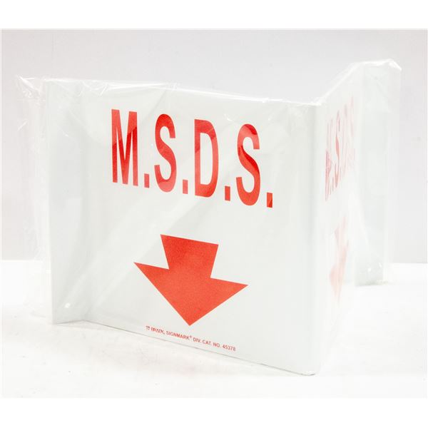 NEW M.S.D.S. WALL MOUNT SIGN