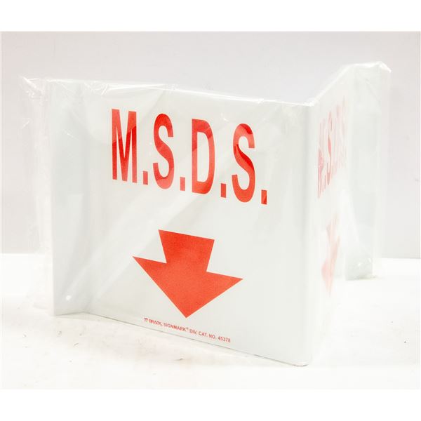 NEW M.S.D.S. WALL MOUNT SIGN