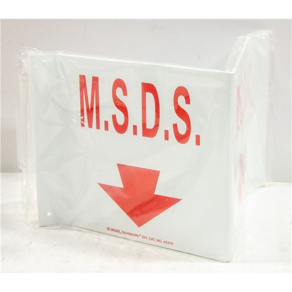 M.S.D.S. WALL MOUNT SIGN