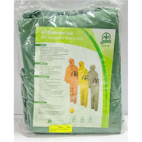 NEW SZ 5XL GREEN HURRICANE RAIN SUIT